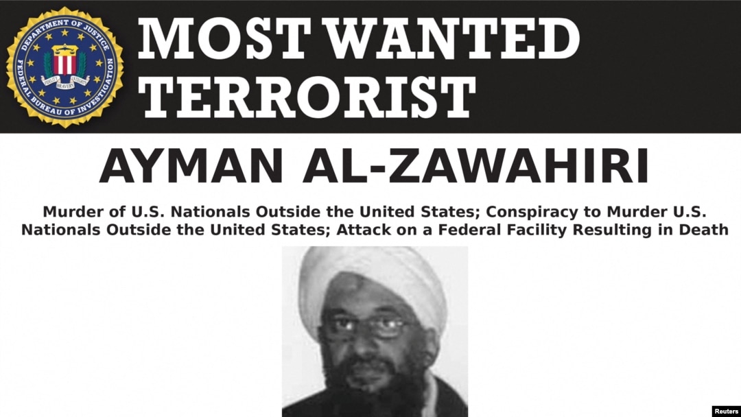 AQSh terrorist Ayman al-Zavohiriyning ushlanishi yoki o'ldirilishida yordam bergan axborot uchun 25 million dollar mukofot puli taklif qilayotgan edi 