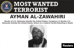 Al-Qaida leader Ayman al-Zawahiri, who was killed in a CIA drone strike in Afghanistan over the weekend according to U.S. officials, appears in an undated FBI Most Wanted poster. (FBI/Handout via Reuters)