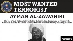 Al-Qaida leader Ayman al-Zawahiri, who was killed in a CIA drone strike in Afghanistan over the weekend according to U.S. officials, appears in an undated FBI Most Wanted poster. (FBI/Handout via Reuters)