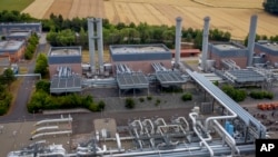 The gas storage plant Reckrod is pictured near Eiterfeld, central Germany, Thursday, July 14, 2022. (AP Photo/Michael Probst, File)