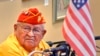 FILE - In this 2013 photo, Navajo Code Talker Samuel Sandoval talks about his experiences in the military in Cortez, Colo. 