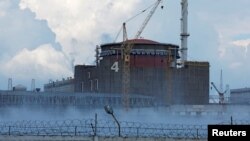 FILE - A view of the Zaporizhzhia Nuclear Power Plant near the Ukrainian city of Enerhodar, Aug. 4, 2022. 