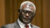 FILE - Manasseh Sogavare, Prime Minister of Solomon Islands, attends a Lowy Institute event in Sydney, Australia, Aug. 14, 2017. 