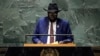 FILE - Presiden Sudan Selatan Salva Kiir Mayardit saat menyampaikan pidato pada sidang ke-78 Majelis Umum Perserikatan Bangsa-Bangsa, 21 September 2023. (Richard Drew/AP)