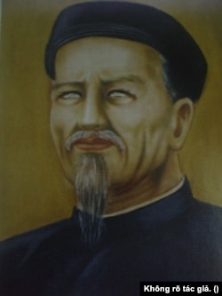 Tranh vẽ chân dung Nguyễn Đình Chiểu. Theo nội dung trên trang wikimedia, hình này chụp lại tranh vẽ chân dung Nguyễn Đình Chiểu tại đền thờ Nguyễn Đình Chiểu. Tác giả hình chụp: Không rõ.