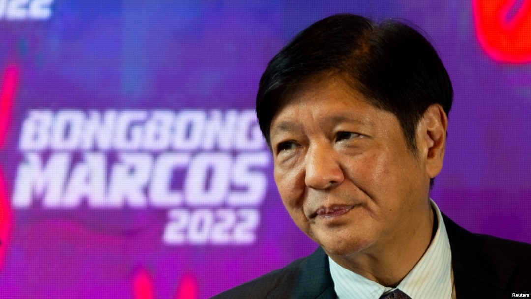 FILE - Philippine president-elect Ferdinand 'Bongbong' Marcos Jr., son of late dictator Ferdinand Marcos, attends a news conference at his headquarters in Mandaluyong City, Metro Manila, Philippines, May 23, 2022.