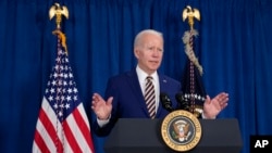 President Joe Biden speaks about the May jobs report, June 3, 2022, in Rehoboth Beach, Del. 