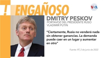 Dmitry Peskov es el portavoz de la presidencia de Rusia. [Gráfico: William Montealegre/VOA]