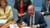 Президент Європейської ради Шарль Мішель під час виступу в Раді безпеки ООН у Нью-Йорку 6 червня 2022 р.