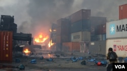 The fire burned goods worth of 110 million USD. (Minhaz Uddin/VOA)