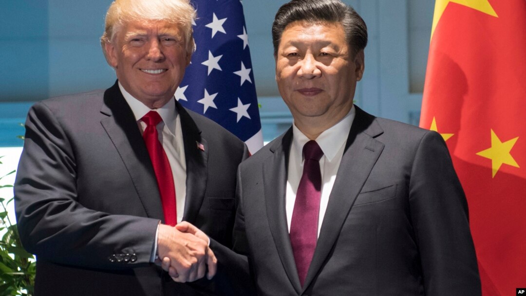 Tổng thống Trump và Chủ tịch Tập bên lề hội nghị thượng đỉnh G20 ở Đức hồi tháng Bảy. 