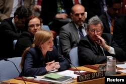 Samantha Power, the U.S. ambassador to the United Nations, speaks after a vote by the Security Council to approve sending a police force to Burundi, July 29, 2016.