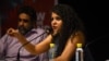 FILE - Indian journalist and author Rana Ayyub speaks during the launch of her self-published book 'Gujarat Files' in New Delhi, May 27, 2016.