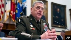 Chairman of the Joint Chiefs of Staff Gen. Mark Milley speaks during a House Armed Services Committee hearing on the fiscal year 2023 defense budget, in Washington, April 5, 2022.