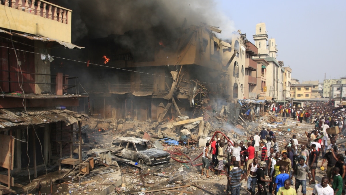 Nigeria Warehouse Explosion Sparks Fire