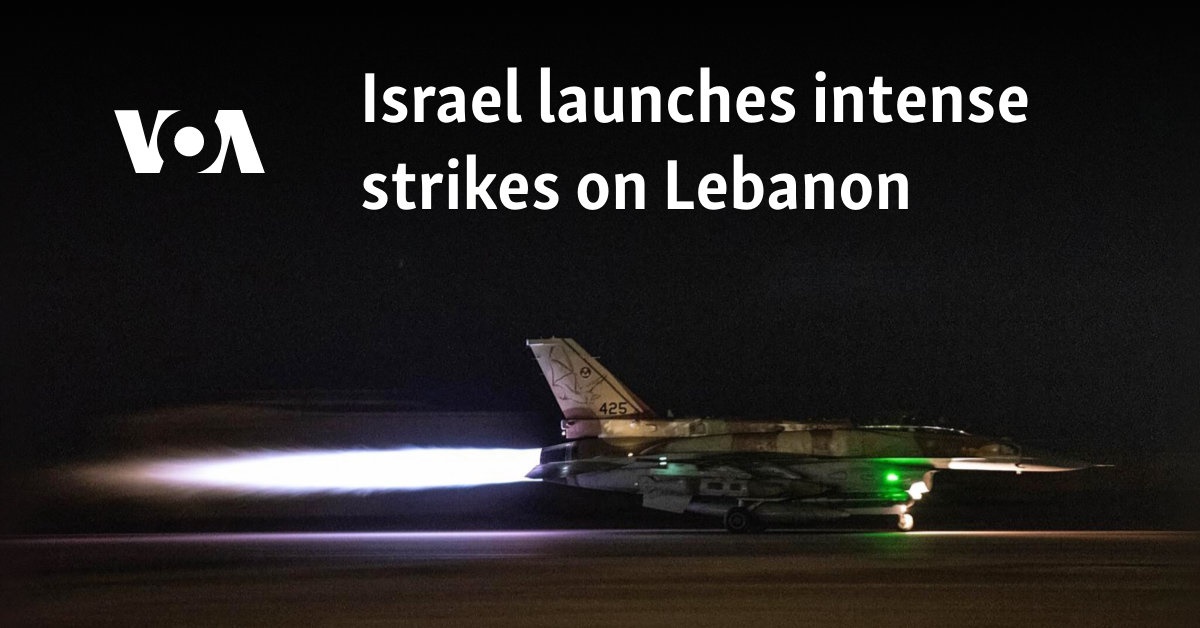 Israel launches intense strikes on Lebanon