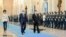 Chinese President Xi Jinping, right, and Kazakhstan's President Kassym-Jomart Kemeluly Tokayev review an honor guard during a welcome ceremony at the Ak Orda Presidential Palace in Nur-Sultan, Kazakhstan, Sept. 14, 2022. (Xinhua via AP)