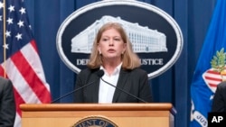 U.S. Attorney Jennifer B. Lowery for the Southern District of Texas, speaks during a news conference at the Department of Justice in Washington, Sept. 13, 2022. 