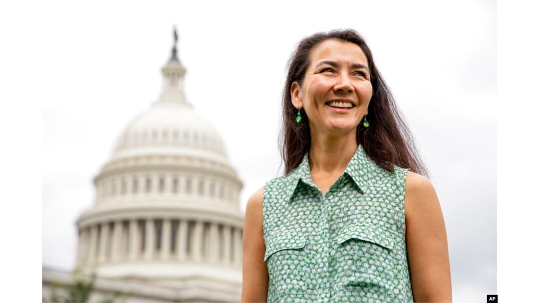 FILE - Then-Rep. Elect Mary Peltola, D-Alaska, poses for a portrait at the U.S. Capitol in Washington on Sept. 12, 2022.