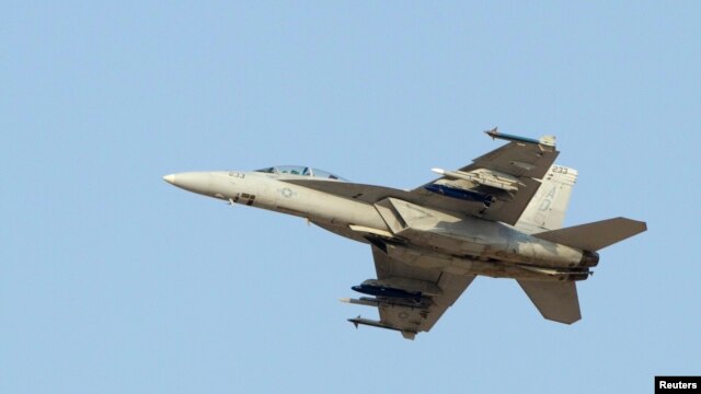 Un F18 Super Hornet como el que se estrelló este miércoles en Inglaterra.