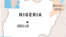 Map of Nigeria locating Borno state. 