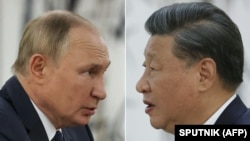 中國領導人習近平與俄羅斯總統普京在烏茲別克撒馬爾罕參加上海合作組織峰會期間舉行會晤。 （2022年9月15日）
