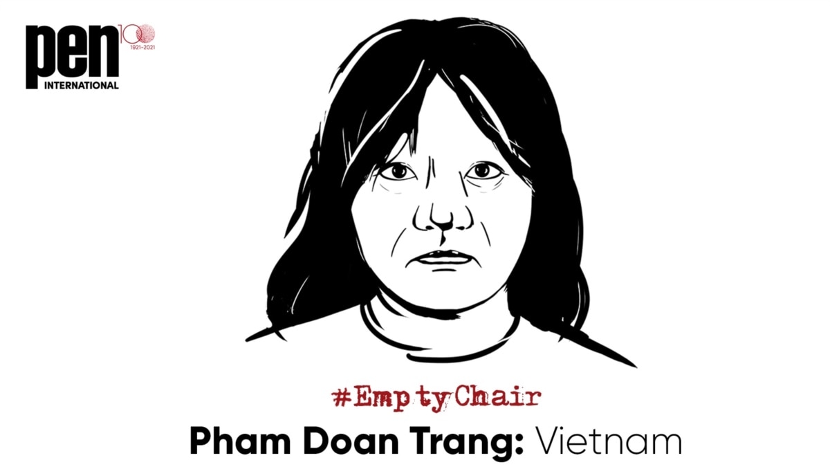 Ghế trống dành cho Phạm Đoan Trang tại Đại hội Văn bút Quốc tế 2022