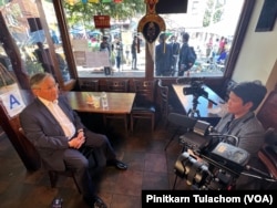 Thailand's Deputy Prime Minister and Minister of Foreign Affairs, Don Pramudwinai spoke with VOA Thai's report in Elmhurst, Queens, New York. Sept 24, 2022.