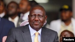 FILE: Kenya's President William Ruto looks on during his swearing-in ceremony at Moi International Stadium in Nairobi, Sept. 13, 2022.