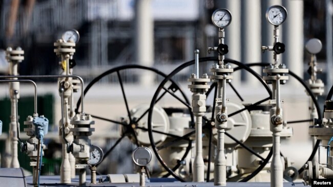 In this file photo, pipes at the landfall facilities of the 'Nord Stream 1' gas pipeline are pictured in Lubmin, Germany, March 8, 2022. (REUTERS/Hannibal Hanschke/File Photo)