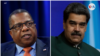 Combinación de imágenes donde aparecen el subsecretario de Estado de la Oficina de Asuntos del Hemisferio Occidental, Brian A. NicholsBrian Nichols y el presidente de Venezuela, Nicolas Maduro.