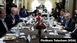 Thailand's Deputy Prime Minister and Minister of Foreign Affairs, Don Pramudwinai, meets with members of the US - ASEAN Business Council (USABC) and the US Chamber of Commerce in New York City, New York. Sept 22, 2022.