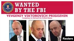 FILE - The United States announced on March 3, 2022 they were imposing sanctions against Russian oligarchs, including Yevgeniy Prigozhin (seen in an FBI poster). 