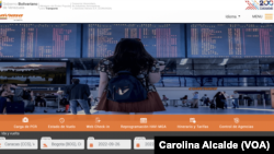 Captura de pantalla del sitio web de CONVIASA, aerolínea estatal de Venezuela, el viernes, 23 de septiembre de 2022.