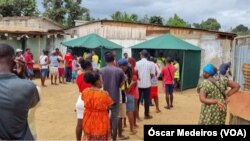 Assembleia de voto em São Tomé. São Tomé e Príncipe realizou eleições a 25 de setembro, 2022