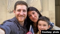 Laila Martín Garcia with her husband and son in Pennsylvania the day Garcia received her citizenship. (Courtesy Laila Martín Garcia)