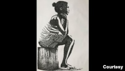 Obra De Olho No Futuro do artista plástico moçambicano Cristóvão