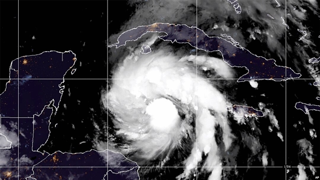 Tropical Storm Ian over the central Caribbean, Sept. 26, 2022. 