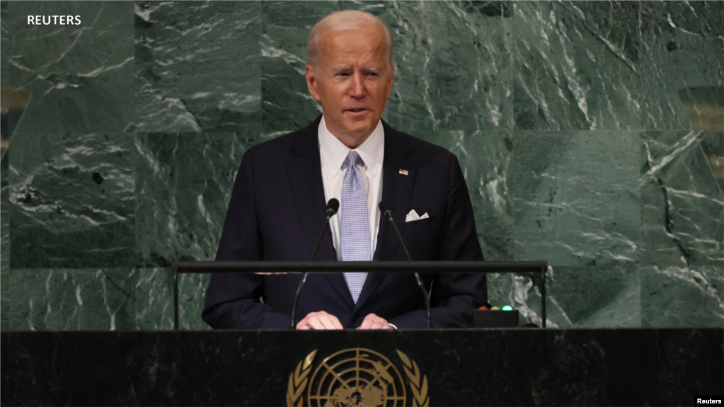 Tổng thống Hoa Kỳ Joe Biden phát biểu tại khóa họp thứ 77 của Đại hội đồng LHQ.