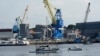 FILE - The Portsmouth Naval Shipyard is seen on Sept. 8, 2021, in Kittery, Maine. 