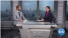 Belarusian opposition leader Sviatlana Tsikhanouskaya speaks with VOA New York Bureau Chief Ihar Tsikhanenka in New York, Sept. 19, 2022.