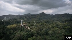 Une vue du parc national des Virunga à Matebe dans le territoire de Rutshuru, au nord de Goma dans l'est de la RDC.