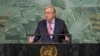 Le Secrétaire général des Nations Unies, Antonio Guterres, s'adresse à la 77e session de l'Assemblée générale au siège de l'ONU le mardi 20 septembre 2022.