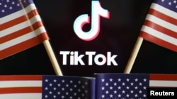 TikTok标志与美国国旗