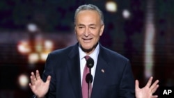 Sen. Chuck Schumer of New York addresses the Democratic National Convention in Charlotte, N.C., Sept. 5, 2012.