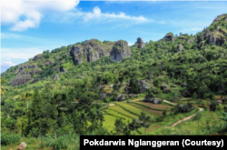 Lansekap kawasan ekowisata Nglanggeran. (Foto: Courtesy/Pokdarwis Nglanggeran)