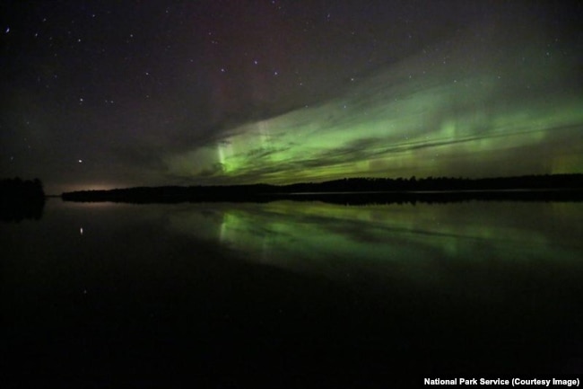 Aurora Borealis as seen from the park