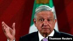 El presidente López Obrador durante una rueda de prensa celebrada el 13 de noviembre de 2019.