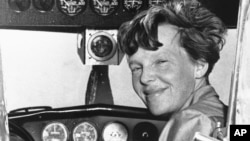 Amelia Earhart poses in this undated photo. 