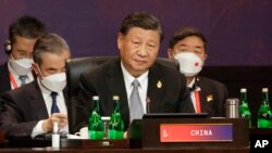 រូបឯកសារ៖ ប្រធានាធិបតីចិន លោក Xi Jinping ចូលរួមកិច្ចប្រជុំកំពូល G20 នៅកោះបាលី ប្រទេសឥណ្ឌូណេស៊ី កាលពីថ្ងៃទី ១៦ ខែវិច្ឆិកា ឆ្នាំ ២០២២។ 
